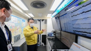 여수시, 유해대기 이동측정차량 운영 시연회 개최